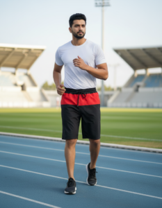 Sports haf track pants for men